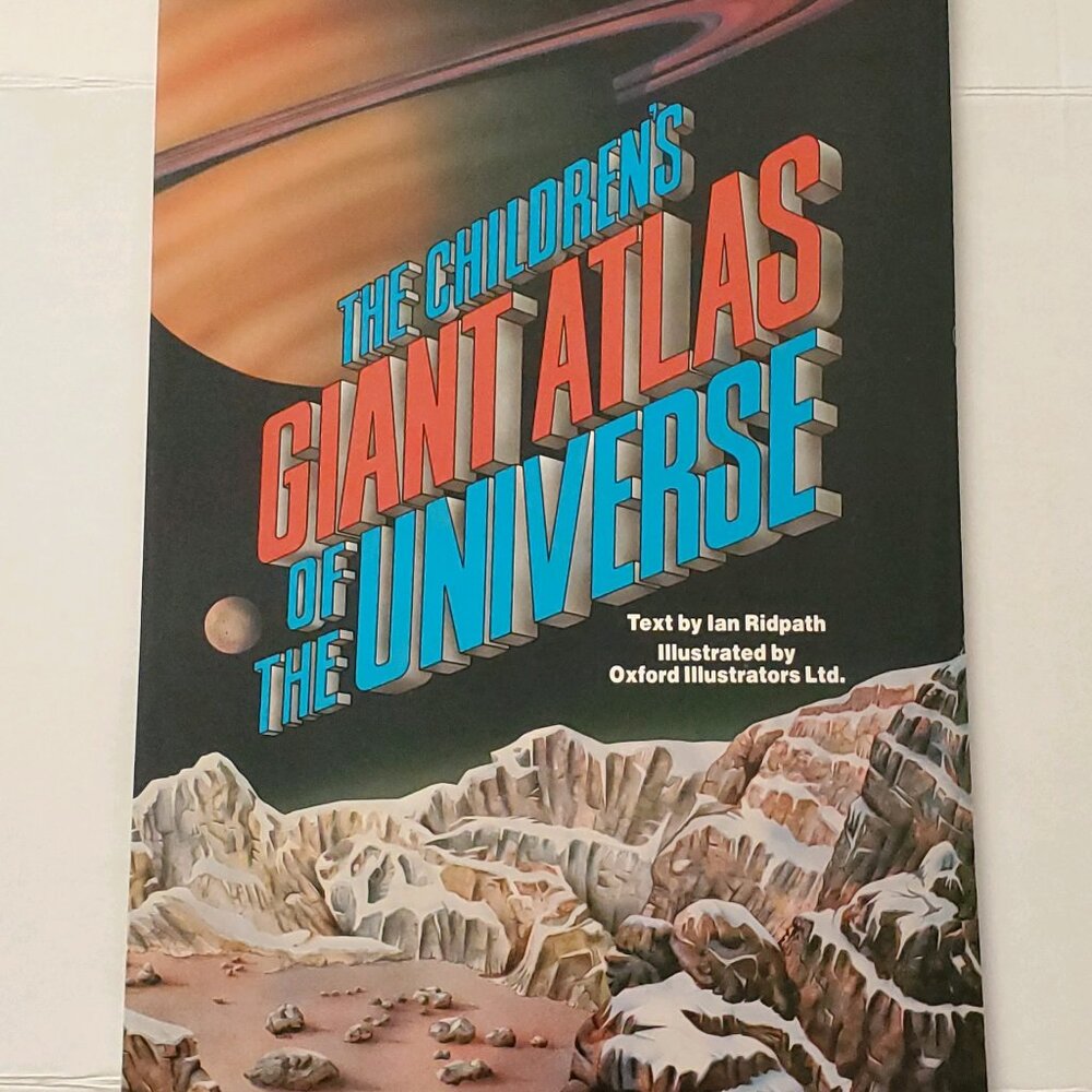 RARE Giant Atlas of the Universe Board Book - Vintage - 1989